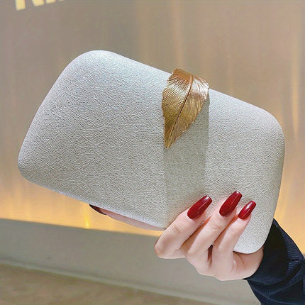 Leaf Decor Evening Clutch Bag