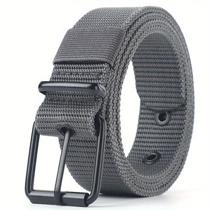 Men's Porous Canvas Pin Buckle Belt