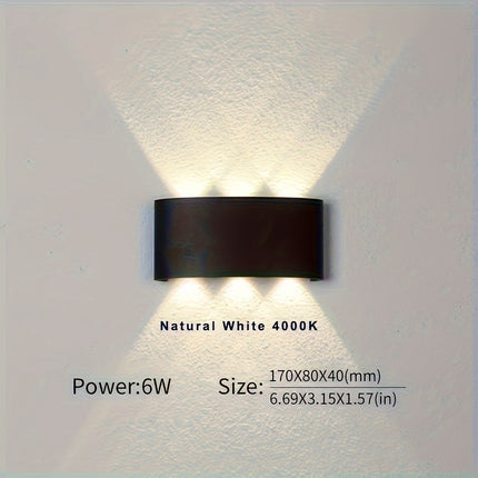 6W LED Wall Lamp - Waterproof, Easy Install for Indoor/Outdoor