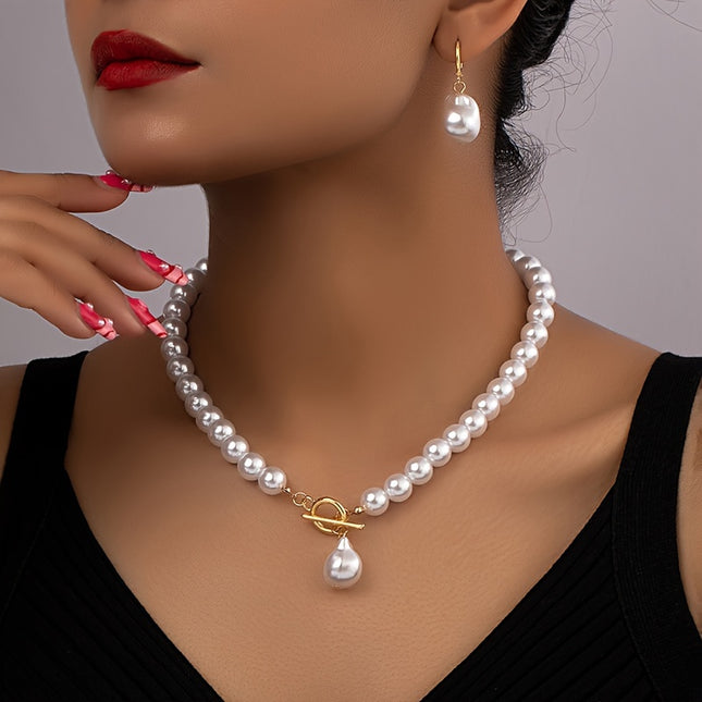 French Baroque Pearl Necklace Set