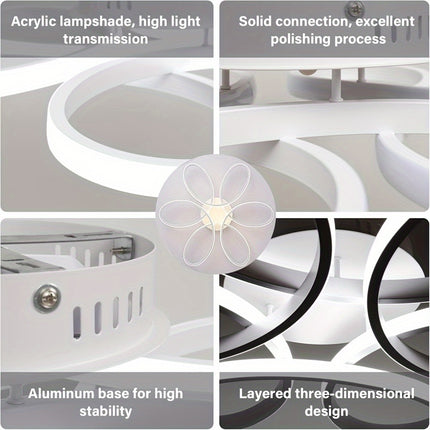Flower Shape LED Ceiling Light – Modern Flush Mount Chandelier