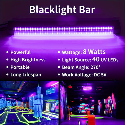 USB Blacklight Bars for Parties and Stage Effects