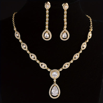 Luxurious Teardrop Zirconia Set