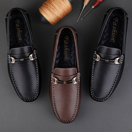 Men's Solid Moc Toe Driving Mocs