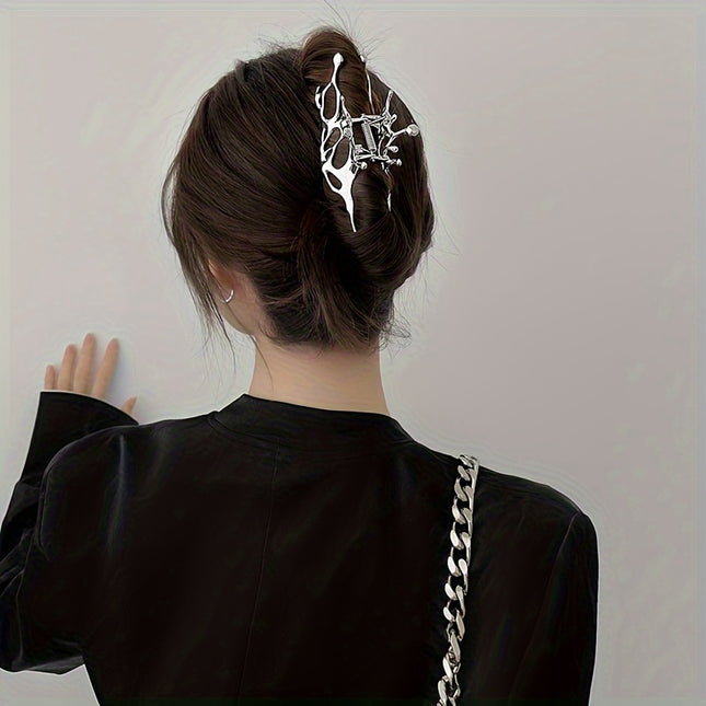 Elegant Liquid Metal Hair Claw