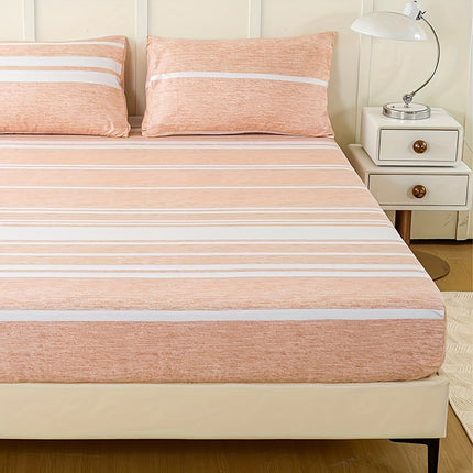 Striped Print Bedding Set - Soft, Comfortable All-Season Set