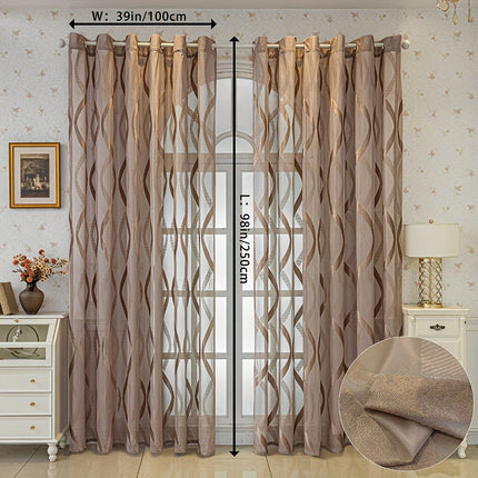 Elegant Coffee Sheer Curtains