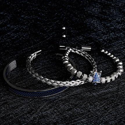 Crown Stainless Steel Bracelet for Men