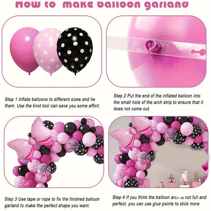 113pcs Mouse Balloon Garland Arch Kit For Cartoon Mouse Theme