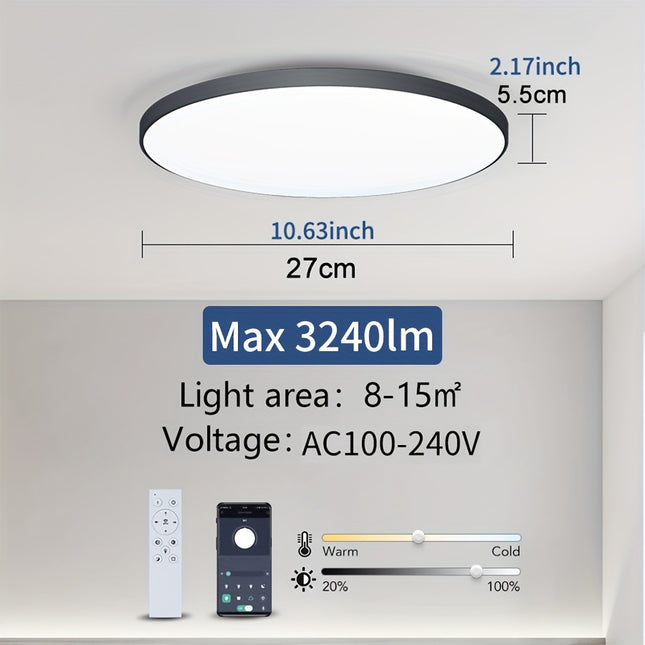 Smart LED Ceiling Light – Adjustable & App Controlled