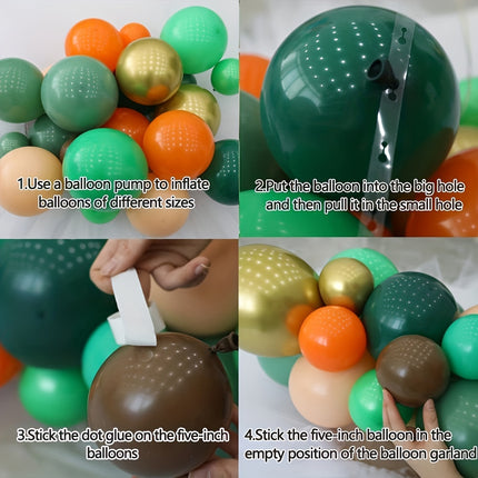 161 pcs Jungle Safari Animal Balloon Garland Arch Kit