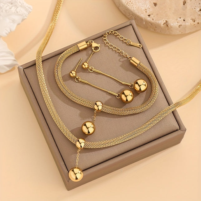 Vintage Stainless Steel Jewelry Set