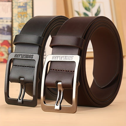 Men's Black PU Leather Jeans Belt