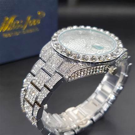 Luxury Men's Diamond Hip-Hop Watch