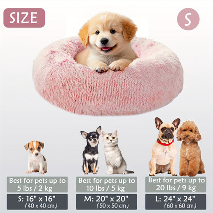 Calming Plush Pet Bed - Monti Bargains