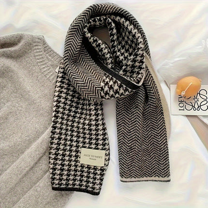 Men's Checkered Winter Fashion Scarf
