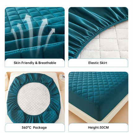 3-Layer Quilted Waterproof Fitted Sheet Protector