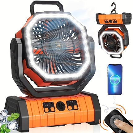 Portable Camping Fan with Light – Cooling Anywhere