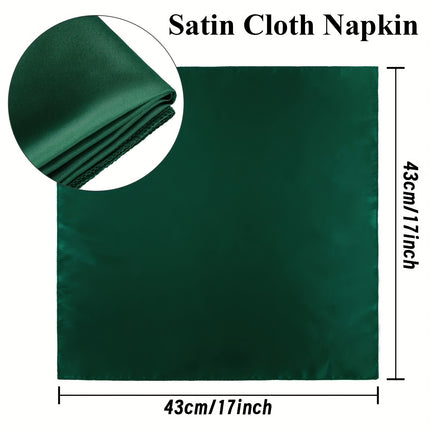 6/12pcs Luxury Soft Satin Napkins