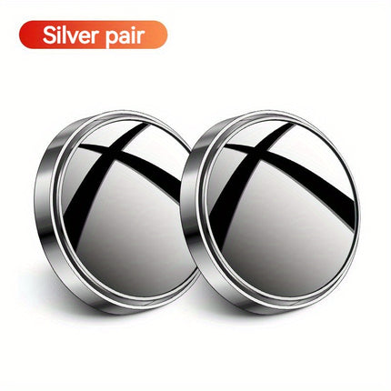 2pcs Adjustable Car Rearview Blind Spot Mirror – 360° HD