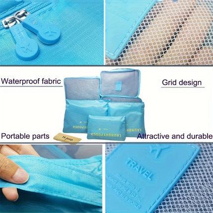 6-Piece Travel Packing Cubes Set