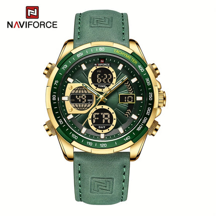 Multi-Functional Leather Quartz Watch