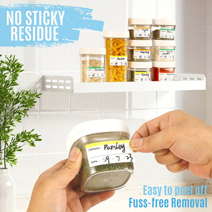 100 Colorful Removable Freezer & Storage Labels
