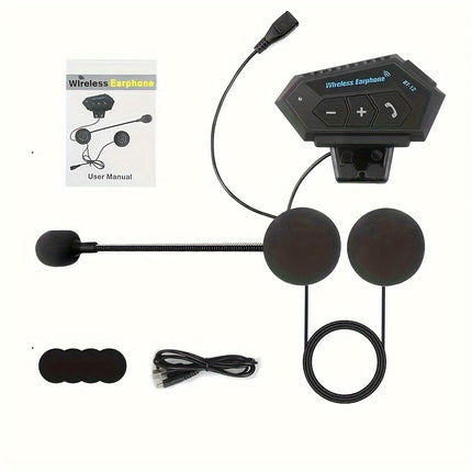 Wireless Motorcycle Helmet Headset – Hands-Free Call & Music