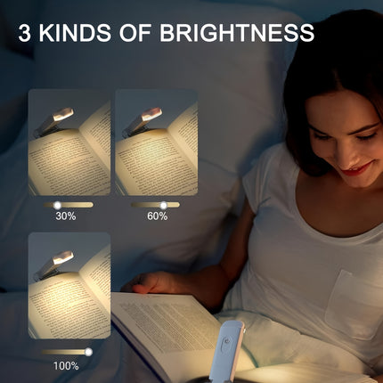 USB Rechargeable Clip-On Reading Light – 3 Color Modes