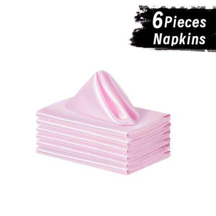 6/12pcs Luxury Soft Satin Napkins