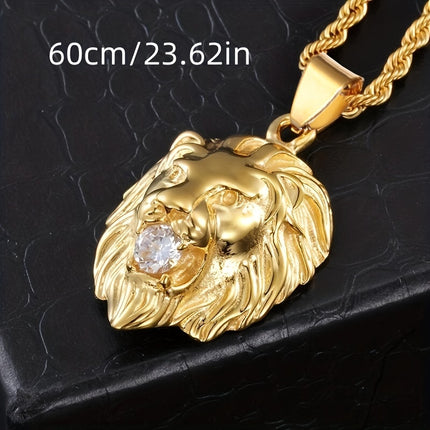 Classic Punk Lion Pendant Necklace