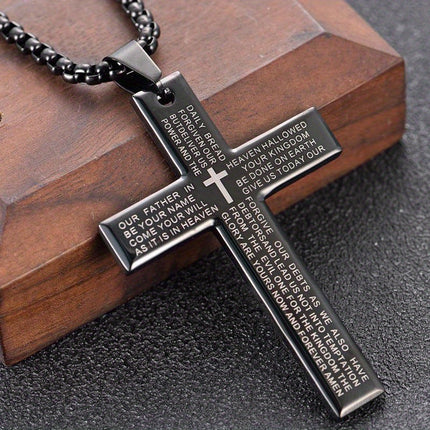 Trendy Engraved Cross Necklace