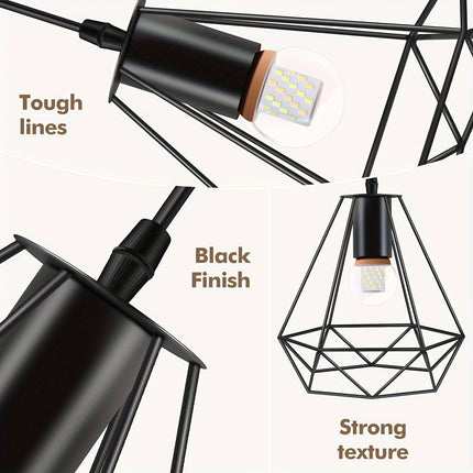 Elegant Black Metal Ceiling Light - Dining & Bedroom Fixture