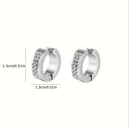 Trendy Men's Cubic Zirconia Ear Clips