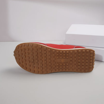 Trendy Red Platform Sneakers