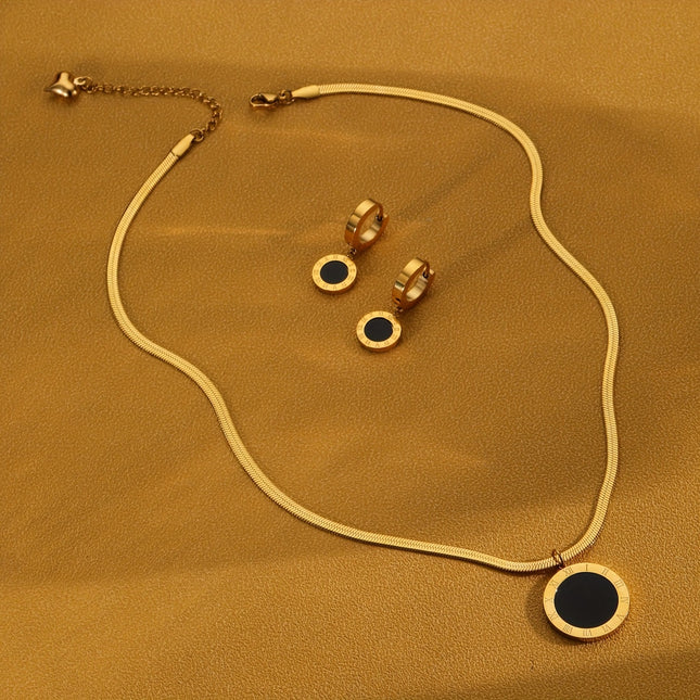 Vintage Stainless Steel Pendant Set