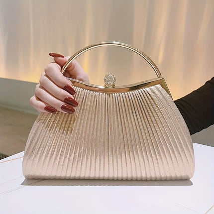 Glamorous Golden Diamond Evening Clutch