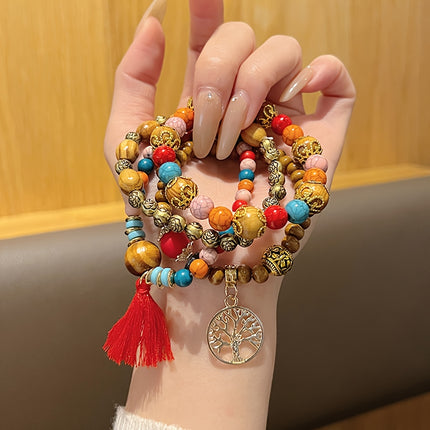 4pcs Tree of Life Beaded Bracelet Set