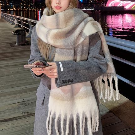 Cozy Women’s Faux Fleece Tassel Scarf