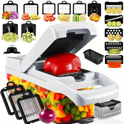 22-in-1 Multifunctional Vegetable Chopper & Slicer Set
