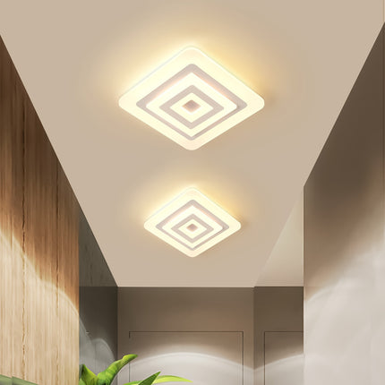 Amansour Modern LED Ceiling Light - Square Acrylic Design