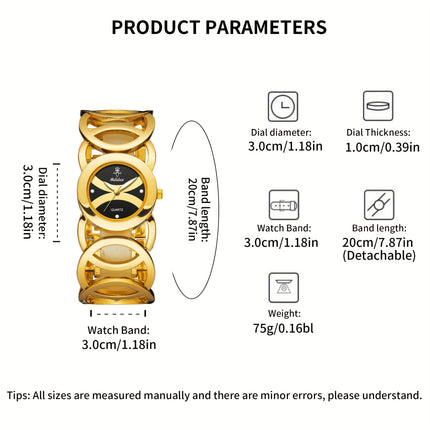 Elegant Golden Women's Quartz Watch