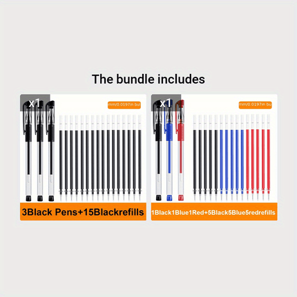 18pcs Gel Pen Set - Vibrant Ink