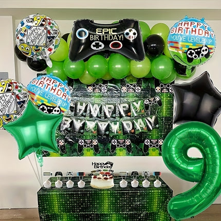 8 Pcs Video Game Birthday Balloons Set