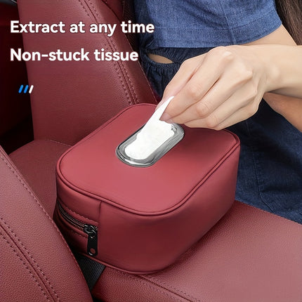 Fit Faux Leather Car Tissue Holder