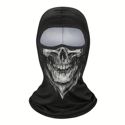 Ghost Skull Balaclava Mask - UV Protection & Windproof