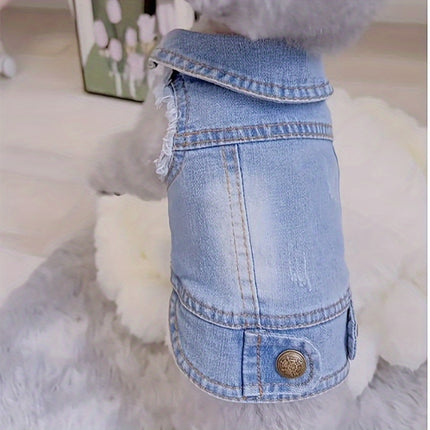 Stylish Dog Denim Vest - Monti Bargains