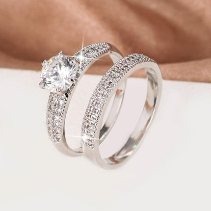 Luxury Zirconia Eternity Band Set