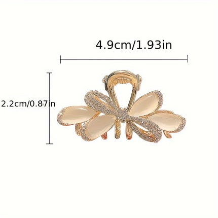 Elegant Gold-Tone Crystal Hair Clip