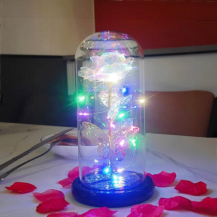 LED Butterfly Rose Lamp – Romantic Light for Special Occasions